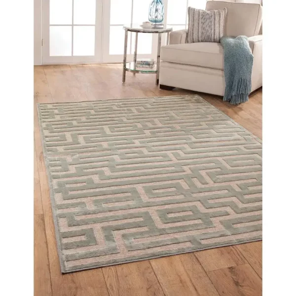 8x10 Lt. Blue/Grey Area Rug - Modern Design for Home Décor