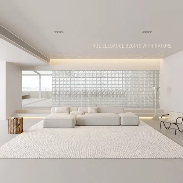 Customized Size Imported Wool Carpet For Living Room Decoration Home Rug For Bedroom Modern Solid Sofa Coffee Table Floor Mat