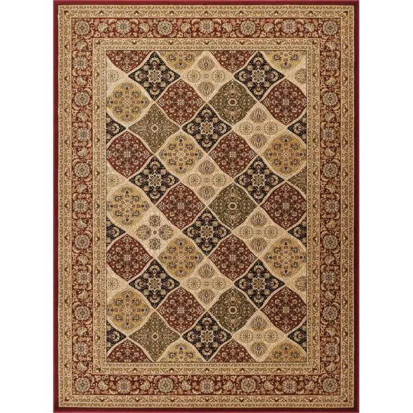Red Area Rug 9'2" x 12'6" for Living Room or Bedroom, Soft and Durable Design, Perfect Home Decor