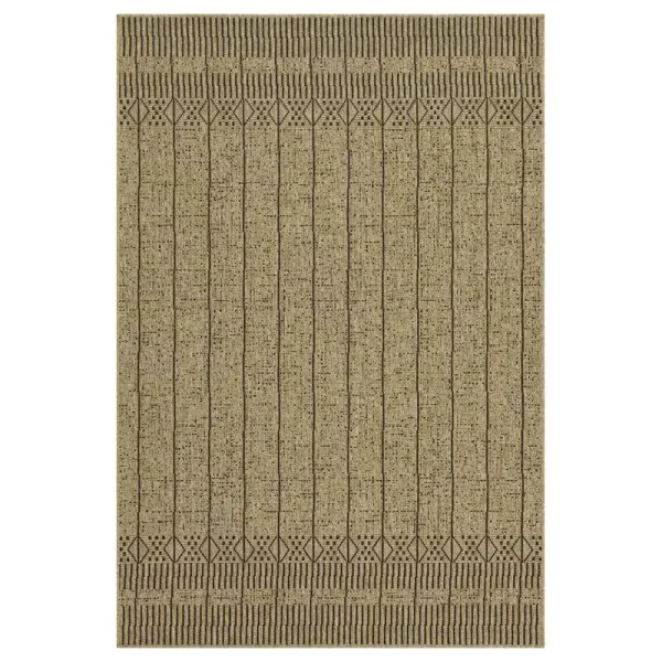 Jute/Black Indoor/Outdoor Area Rug 7'10" x 10'3